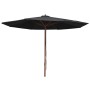 Garden umbrella with black wooden pole 350 cm by vidaXL, Umbrellas - Ref: Foro24-47138, Price: 109,13 €, Discount: %