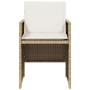 Garten-Essgruppe 5-teilig mit Kissen aus synthetischem Rattan in Beige. von , Gartensets - Ref: Foro24-365083, Preis: 220,47 ...