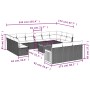 Set aus Gartensofas und Kissen 14 Stück synthetisches Rattan beige von , Gartensets - Ref: Foro24-3228145, Preis: 809,76 €, R...