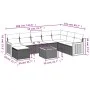 Set de sofás de jardín 8 piezas y cojines ratán sintético negro by , Garden sets - Ref: Foro24-3227931, Price: 536,37 €, Disc...