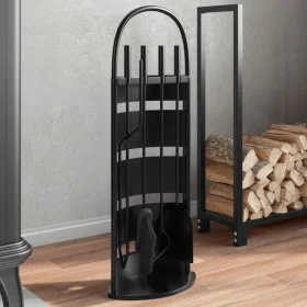 Kaminwerkzeug-Set, 5-teilig, aus Stahl, 23x15x66 cm. von , Kaminbesteck - Ref: Foro24-156374, Preis: 54,26 €, Rabatt: %