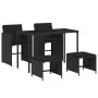 Set de muebles jardín 5 pzas con cojines ratán sintético negro by , Garden sets - Ref: Foro24-365081, Price: 198,02 €, Discou...