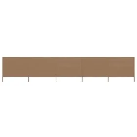 5-panel windbreak taupe gray fabric 600x120 cm by vidaXL, Umbrellas - Ref: Foro24-47163, Price: 69,30 €, Discount: %