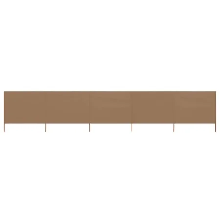5-panel windbreak taupe gray fabric 600x120 cm by vidaXL, Umbrellas - Ref: Foro24-47163, Price: 69,30 €, Discount: %