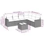 Set de comedor de jardín 7 pzas y cojines ratán sintético negro de , Conjuntos de jardín - Ref: Foro24-3219006, Precio: 421,8...