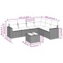 Set de comedor de jardín 7 pzas y cojines ratán sintético negro by , Garden sets - Ref: Foro24-3219006, Price: 392,54 €, Disc...