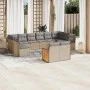 Set de sofás de jardín y cojines 12 pzas ratán sintético beige by , Garden sets - Ref: Foro24-3228124, Price: 732,16 €, Disco...