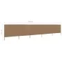 5-panel windbreak taupe gray fabric 600x120 cm by vidaXL, Umbrellas - Ref: Foro24-47163, Price: 69,30 €, Discount: %