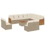 Set sofás de jardín con cojines 13 pzas ratán sintético beige de , Conjuntos de jardín - Ref: Foro24-3228158, Precio: 890,31 ...