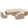 Set sofás de jardín con cojines 13 pzas ratán sintético beige by , Garden sets - Ref: Foro24-3228158, Price: 810,78 €, Discou...
