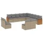 Set sofás de jardín con cojines 13 pzas ratán sintético beige by , Garden sets - Ref: Foro24-3228166, Price: 830,62 €, Discou...