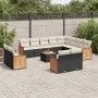 Set de sofás de jardín y cojines 13 pzas ratán sintético negro de , Conjuntos de jardín - Ref: Foro24-3228198, Precio: 830,82...