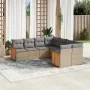 Juego de sofás de jardín con cojines beige 8 pzas ratán PE by , Garden sets - Ref: Foro24-3228236, Price: 513,57 €, Discount: %