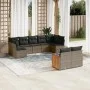 Gartenmöbel-Set 9-teilig mit grauen Polstern aus synthetischem Rattan von , Gartensets - Ref: Foro24-3227971, Preis: 548,47 €...