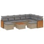 Juego de sofás jardín con cojines beige 10 pzas ratán sintético by , Garden sets - Ref: Foro24-3228229, Price: 542,41 €, Disc...