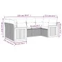 6-teiliges Gartensofa-Set und Kissen aus schwarzem Kunststoff-Rattan. von , Gartensets - Ref: Foro24-3227938, Preis: 404,68 €...