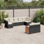 Set de sofás de jardín 8 piezas y cojines ratán sintético negro by , Garden sets - Ref: Foro24-3227967, Price: 509,18 €, Disc...