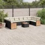 Gartensofagarnitur 11-teilig mit schwarzen Kissen aus synthetischem Rattan von , Gartensets - Ref: Foro24-3228009, Preis: 639...