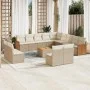 Set sofás de jardín 14 pzas con cojines ratán sintético beige by , Garden sets - Ref: Foro24-3228172, Price: 929,85 €, Discou...