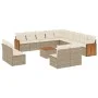 Set sofás de jardín 14 pzas con cojines ratán sintético beige by , Garden sets - Ref: Foro24-3228172, Price: 929,85 €, Discou...