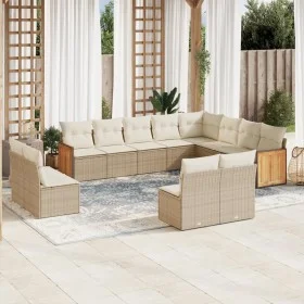 Set de sofás de jardín 12 pzas y cojines ratán sintético marrón by , Garden sets - Ref: Foro24-3228151, Price: 785,99 €, Disc...
