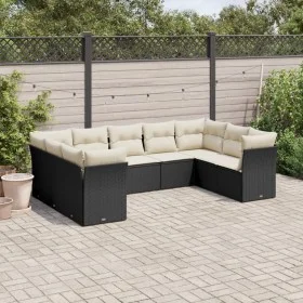 Set de sofás de jardín 8 piezas y cojines ratán sintético negro by , Garden sets - Ref: Foro24-3218126, Price: 534,09 €, Disc...