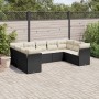 Set de sofás de jardín 8 piezas y cojines ratán sintético negro by , Garden sets - Ref: Foro24-3218126, Price: 497,94 €, Disc...