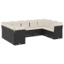 Set de sofás de jardín 8 piezas y cojines ratán sintético negro de , Conjuntos de jardín - Ref: Foro24-3218126, Precio: 531,2...