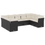 Set de sofás de jardín 8 piezas y cojines ratán sintético negro by , Garden sets - Ref: Foro24-3218126, Price: 497,94 €, Disc...