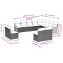 12-piece garden sofa set and brown synthetic rattan cushions by , Garden sets - Ref: Foro24-3228151, Price: 716,60 €, Discoun...