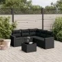 Set de sofás de jardín 6 piezas y cojines ratán sintético negro by , Garden sets - Ref: Foro24-3218945, Price: 395,15 €, Disc...
