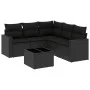 6-teiliges Gartensofa-Set und Kissen aus schwarzem Kunststoff-Rattan. von , Gartensets - Ref: Foro24-3218945, Preis: 395,92 €...