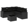 Set de sofás de jardín 6 piezas y cojines ratán sintético negro by , Garden sets - Ref: Foro24-3218945, Price: 386,95 €, Disc...