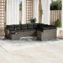 Gartensofa-Set, 10-teilig, mit grauen Polstern aus synthetischem Rattan von , Gartensets - Ref: Foro24-3219450, Preis: 587,06...