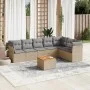 Juego de sofás de jardín con cojines beige 8 pzas ratán PE by , Garden sets - Ref: Foro24-3223679, Price: 473,49 €, Discount: %