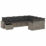 Gartensofa-Set, 10-teilig, mit grauen Polstern aus synthetischem Rattan von , Gartensets - Ref: Foro24-3219450, Preis: 587,06...