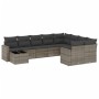 Set de sofás de jardín 10 pzas con cojines ratán sintético gris by , Garden sets - Ref: Foro24-3219450, Price: 577,40 €, Disc...