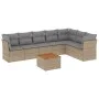 Juego de sofás de jardín con cojines beige 8 pzas ratán PE by , Garden sets - Ref: Foro24-3223679, Price: 473,49 €, Discount: %