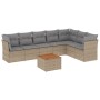 Juego de sofás de jardín con cojines beige 8 pzas ratán PE by , Garden sets - Ref: Foro24-3223679, Price: 458,64 €, Discount: %