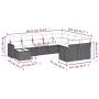 Gartensofa-Set, 10-teilig, mit grauen Polstern aus synthetischem Rattan von , Gartensets - Ref: Foro24-3219450, Preis: 587,06...