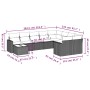 Set de sofás de jardín 10 pzas con cojines ratán sintético gris by , Garden sets - Ref: Foro24-3219450, Price: 577,40 €, Disc...