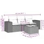 Set de sofás de jardín 4 pzas y cojines ratán sintético gris de , Sofás modulares de exterior - Ref: Foro24-3222269, Precio: ...