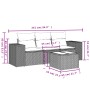 Set de sofás de jardín 4 pzas y cojines ratán sintético gris by , Modular outdoor sofas - Ref: Foro24-3222269, Price: 261,36 ...