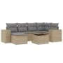 Set sofás de jardín 7 piezas y cojines ratán sintético beige by , Garden sets - Ref: Foro24-3222868, Price: 441,02 €, Discoun...