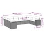 Gartensofa-Set, 10-teilig, mit schwarzen Kissen und synthetischem Rattan. von , Gartensets - Ref: Foro24-3223065, Preis: 565,...