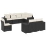 Set de sofás de jardín 8 piezas y cojines ratán sintético negro by , Garden sets - Ref: Foro24-3222835, Price: 502,66 €, Disc...