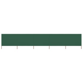 5-panel beach windbreak in green fabric 600x80 cm by vidaXL, Umbrellas - Ref: Foro24-47155, Price: 43,83 €, Discount: %