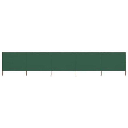 5-panel beach windbreak in green fabric 600x80 cm by vidaXL, Umbrellas - Ref: Foro24-47155, Price: 43,83 €, Discount: %