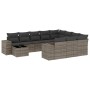 Set de sofás de jardín 11 pzas y cojines ratán sintético gris by , Garden sets - Ref: Foro24-3223129, Price: 657,04 €, Discou...
