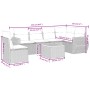 Set de comedor de jardín 7 pzas y cojines ratán sintético negro by , Garden sets - Ref: Foro24-3225027, Price: 403,01 €, Disc...